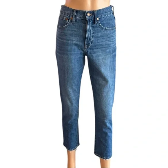 Madewell The Perfect Vintage Crop Jean ~ Women’s Raw Hem Mom Jeans ~ Size 24 - Picture 2 of 16